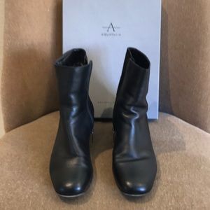 Aquatalia leather and suede ankle boots